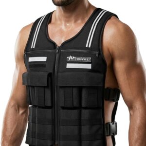 Adjustable Weighted Vest With 2-40LB Detachable Soft Silicone Counterweight
