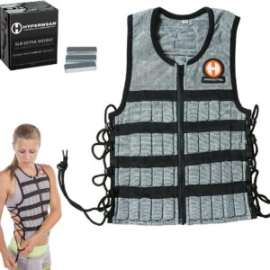 Hyper Vest PRO Adjustable Weighted Vest for Men and Women — Running, Walking, HIIT, Bone Density & Osteoporosis Exercise — No-Bounce Steel Micro-Weights, Slim Fit, Up to 40 lbs