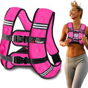 Weighted Vest - Weight Vest for Running, Strength Training & Muscle Building, Features Reflective Stripe for Safe Outdoor Workouts (available in 6lbs to 30lbs)